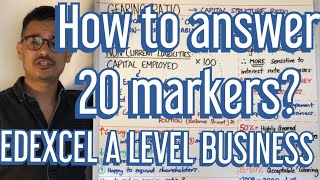 How to answer 20 markers  A Level Business [upl. by Fauver]