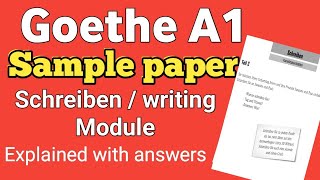 Goethe A1 exam sample paper  Schreiben writing module ASAP German Language classes Pune [upl. by Lyrem]