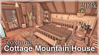 Bloxburg  Cottage Mountain House Speedbuild interior  full tour [upl. by Susanetta582]