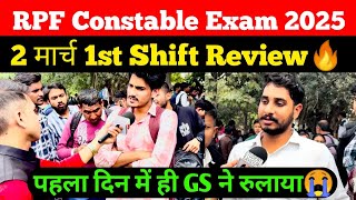 RPF Constable 2 march 1st shift Review  Rpf Exam Analysis toay  Student saviour [upl. by Barbabra153]