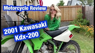 2001 Kawasaki kdx200 Motorcycle Review [upl. by Secnirp]