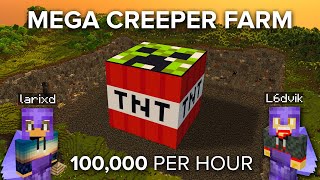 We Built the Biggest Creeper Farm in Minecraft Survival [upl. by Harv]