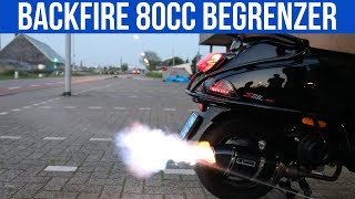 BACKFIRES 80CC  BEGRENZER amp CARBON TUNING UITLAAT  VOL GAS MET JOEY [upl. by Delahk807]