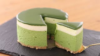 抹茶レアチーズケーキの作り方 NoBake Matcha Cheesecake＊Eggless ampWithout Oven｜HidaMari Cooking [upl. by Hourihan785]