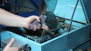 How to use a lapidary slab saw Part 1 [upl. by Luebke]