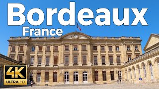 Bordeaux France Walking Tour 4k Ultra HD 60fps – With Captions [upl. by Akirdnuhs]