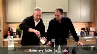 aerolatte  milk frother makes three layer caffè latte macchiato [upl. by Tubb]