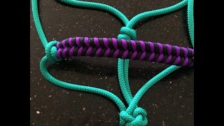 2 Paracord horse halter nosebands  2 different simple weave fishtail nosebands [upl. by Foushee]