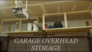 Easy DIY Overhead Garage Storage Rack [upl. by Teerprah]