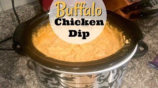 CROCKPOT BUFFALO CHICKEN DIP  EASY SUPER BOWL RECIPE [upl. by Belford]