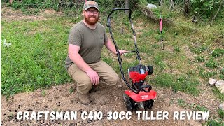 Craftsman C410 4Cycle 30CC Tiller Review [upl. by Kimmy]