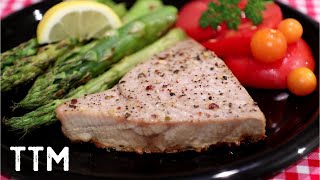 Baked Tuna Steak  Easy Cooking [upl. by Ahsimak]