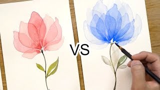 Layered Petals Watercolor Painting Technique 338 [upl. by Lainahtan]