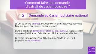 Faire une demande dextrait de casier judiciaire [upl. by Jens835]