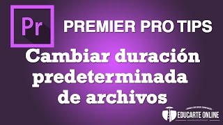 Cambiar la duración predeterminada de fotos al importarlas a Premiere Pro – Tip [upl. by Attennaj]