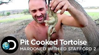 Delicious Pit Cooked Tortoise  Marooned with Ed Stafford S2E3 [upl. by Nos]