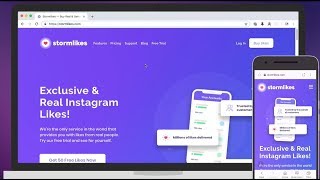 How To Get Real amp Targeted Instagram Likes stormlikes [upl. by Arahsit285]