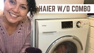 Haier WasherDryer Ventless Combo Unit Review Tiny House Laundry [upl. by Xymenes]