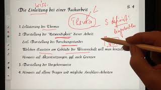 Facharbeit Wie schreibt man die Einleitung [upl. by Grossman]