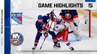 Rangers  Islanders 1026  NHL Highlights 2022 [upl. by Esme966]