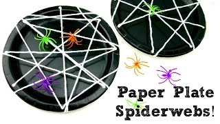 How To Make Paper Plate Spiderwebs [upl. by Viki]