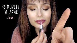 45 MINUTI di ASMR con SUSSURRI e TRUCCHI  GRWM IRRESISTIBILE [upl. by Naimerej]