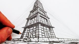 How to Draw in 3Point Perspective Narrated [upl. by Desmund219]