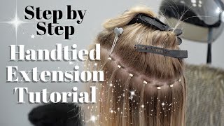 HANDTIED EXTENSION TUTORIAL NEW METHOD Wholy Hair [upl. by Tyler]