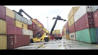 Reach Stacker Container Shifting [upl. by Nixie]