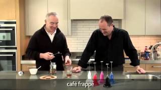 How to make a frappé coffee using an aerolatte milk frother [upl. by Naesar]