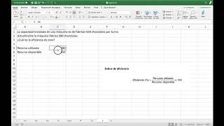 Como calcular la Eficiencia [upl. by Ativoj]