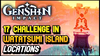 Genshin Impact  All Watatsumi Island Challenge Locations amp Solutions Guide [upl. by Elodia918]