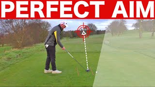 How To Aim Correctly Everytime In Golf  SIMPLE GOLF DRILL [upl. by Cooley]