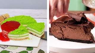 Matcha Layered Cheesecake Recipes  Chocolate Oreo Strawberry and Cheesecake Desserts Recipe [upl. by Ruhtracm]