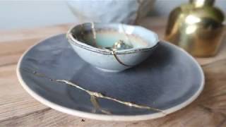 DIY vlog Kintsugi  repareer je servies met goudlijm [upl. by Ecirtnas]