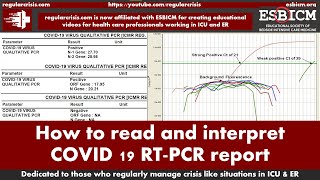 How to read amp interpret COVID 19 RT PCR reportresults – for health care professional regularcrisis [upl. by Fidelas]