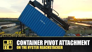 ReachStacker Container Pivot Attachment – Hyster® Special Truck Engineering [upl. by Anahahs]