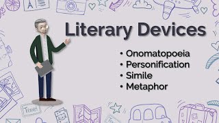 ESL  Literary Devices Onomatopoeia Personification Simile and Metaphor [upl. by Midas]