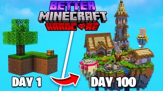 I Survived 100 Days in Better Minecraft SKYBLOCK [upl. by Honey]