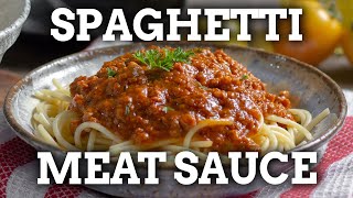 The BEST Spaghetti Meat Sauce Recipe [upl. by Marian]