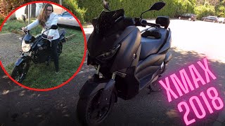 YAMAHA XMAX 125 TRIPLE BLACK FULL LIGNE AKRAPOVIC [upl. by Eetnuahs]