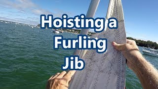 Hoisting a Furling Jib  Sail Fanatics [upl. by Ihc]