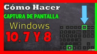 Como Tomar Captura de Pantalla en Computadora ✅ Windows 10 Windows 7 y 8 [upl. by Chrissy]