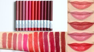 Maybelline SuperStay Ink Crayon Lipstick  Lip Swatches  Review [upl. by Rolland42]