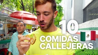 10 COMIDAS CALLEJERAS MEXICANAS QUE DEBES PROBAR 4K  enriquealex [upl. by Aiduan]