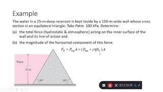 Fluid Mechanics  Chapter 3  Hydrostatic Force on Inclined Plane [upl. by Ahsaf]