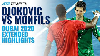 Novak Djokovic vs Gael Monfils  Dubai 2020 SemiFinal Extended Highlights [upl. by Blakelee]