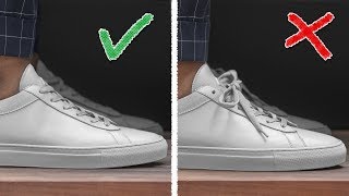 HOW TO HIDE YOUR LACES Easy  Fast Shoelace Hack [upl. by Aydne]