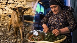 Life on the farm in CAUCASIAN VILLAGE Russia Making Traditional Caucasian 100 Organic Dish ASMR [upl. by Anaitsirhc]