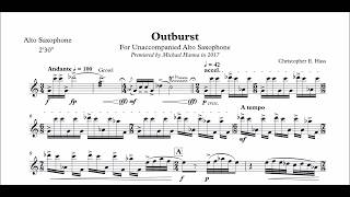 Outburst for Unaccompanied Alto Saxophone Perusal Score [upl. by Starbuck]